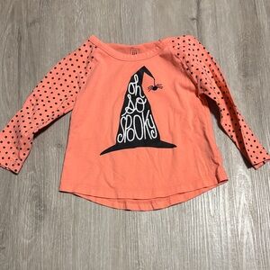 Oh So Spooky Kids Orange Polka Dot Shirt